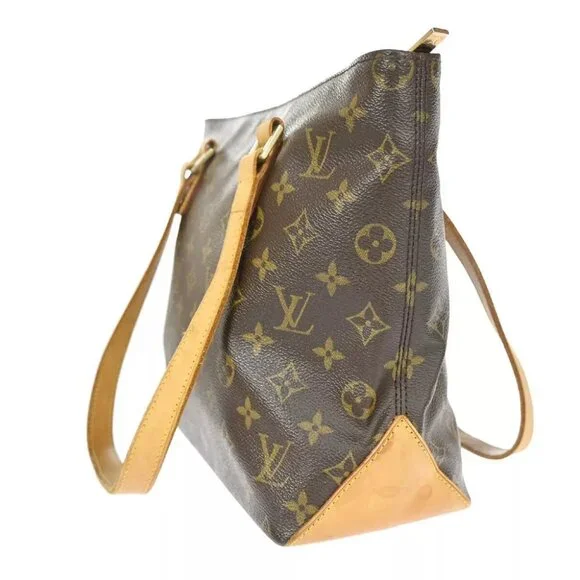 LOUIS VUITTON Cabas Piano Shoulder Bag Monogram Leather Brown